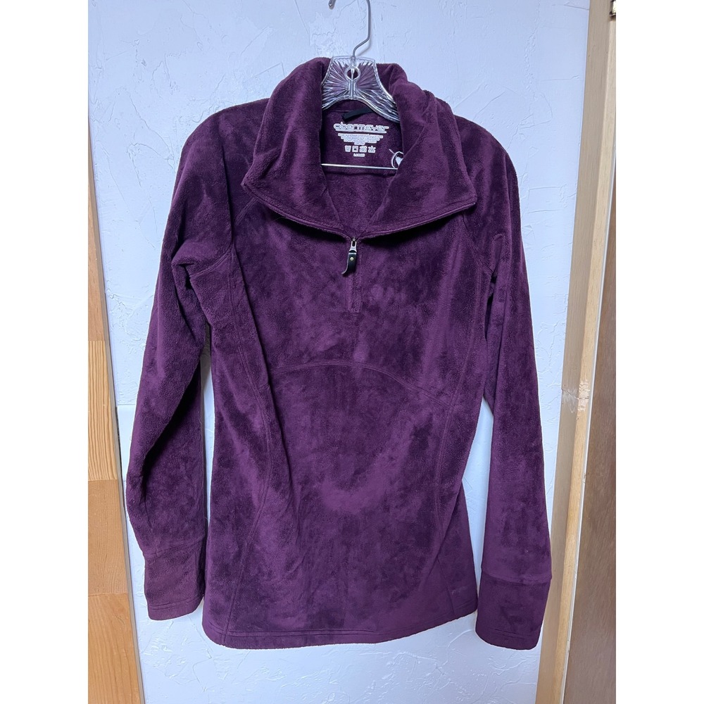 Obermeyer Womens Purple High Pile Fleece 1/4 Zip Pullover Jacket Size Large